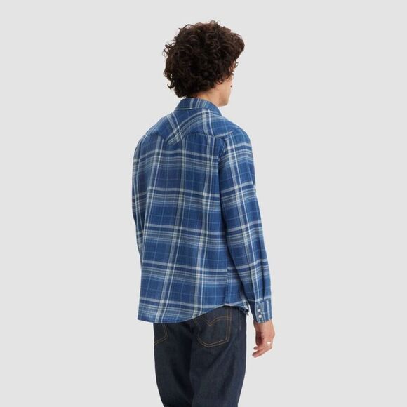 Levi's - Men's Western Classic Fit Long Sleeve Butto Indigo - Picture 2 of 2
